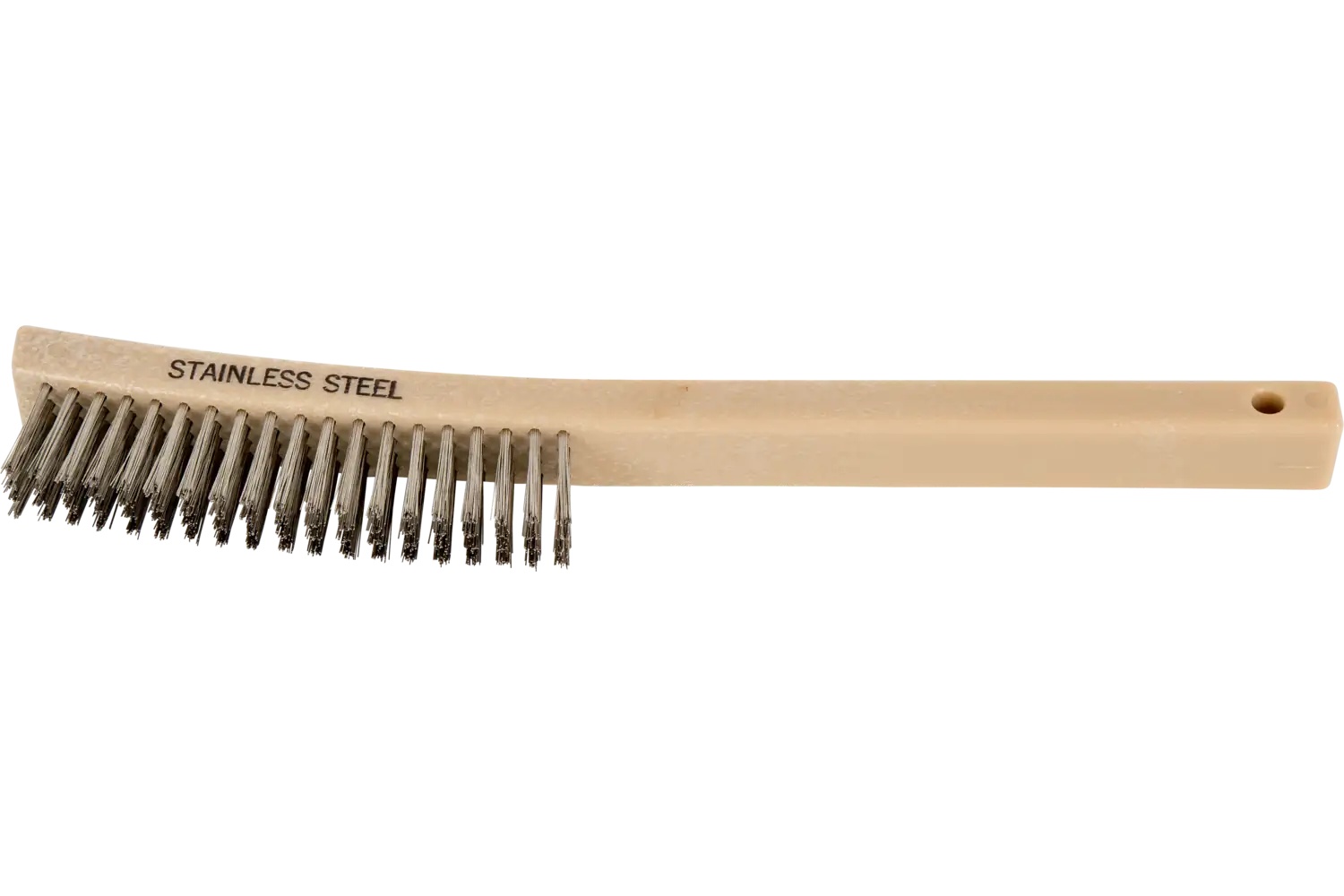 Picture of Pferd Curved Handle Scratch Brush 4X19 Rows Stainless Steel Wire Plastic Block